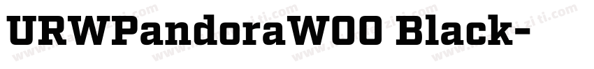 URWPandoraW00 Black字体转换